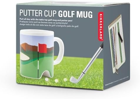 Kikkerland Putting Golf Mug – Fun Desktop Golfing Set - Image 4