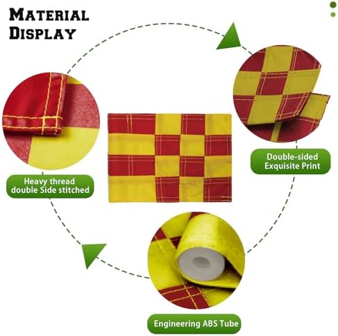 AZCOVER 3 Pack Checkered Golf Flag 8x6 Inch - Image 3