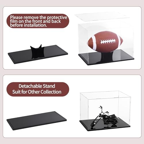 Football Display Case Full Size, Acrylic Clear Box - Image 3