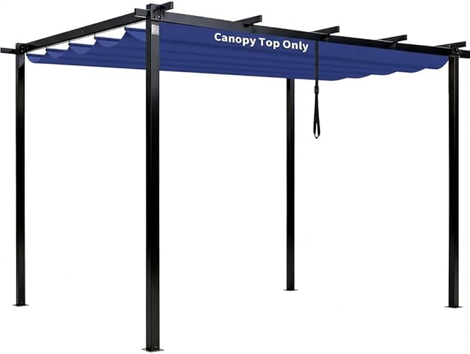 Mrsenloi 10 x 10 Pergola Shade Cover Replacement, Top Only, Retractable Sun by Mrsenloi