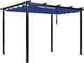Mrsenloi 10 x 10 Pergola Shade Cover Replacement, Top Only, Retractable Sun by Mrsenloi