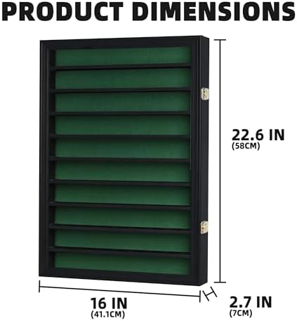 DisplayGifts 80 Golf Ball Display Case Cabinet Wall Rack Holder Solid Wood Frame - Image 2