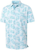 M MAELREG Mens Golf Shirt Short Sleeve Dry Fit Print Moisture Wicking by MAELREG
