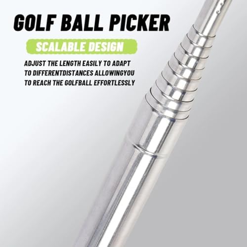 Golfs Ball Scooper Portable Golfs Ball Retrievers Stainless Steel Telescopic - Image 7