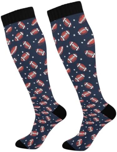 White Baseballs Stitching Compression Sock by Unknown