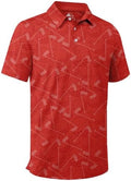 ZITY Men's Golf Shirts Short Sleeve Print Patterns Casual Collared Polo by ZITY