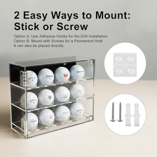 3-Tier Acrylic Golf Ball Display Case - Image 5