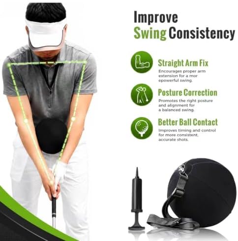 Golf Training Aid Set with Arm Fix Swing Practice Ball & Wrist Support - Image 5