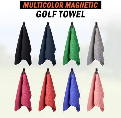 Magnetic Golf Towel with Clip, 23.6"x15.7" Large Size - Image 2