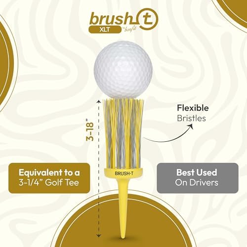 BRUSH T Premium Plastic Golf Tees, Unbreakable Innovative Design, Consistent - Image 4