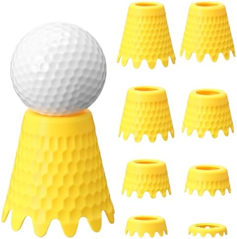 8 Pack Golf Simulator Tees, TPU Golf Tees 1/4"-2" Height by Unknown