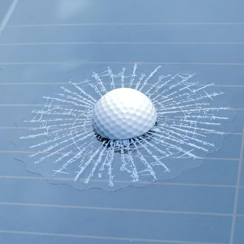 3D Prank Tricky Broken Glass Sticker Car Window Ball Hits Self Adhesive Funny - Image 2