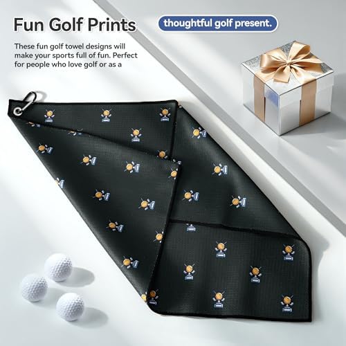 Mile High Life Fun Print Golf Towel 16x24in, Microfiber Waffle - Image 6