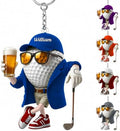 LASFOUR Personalized Golf Player Keychain, Golf Ball Gift by LASFOUR