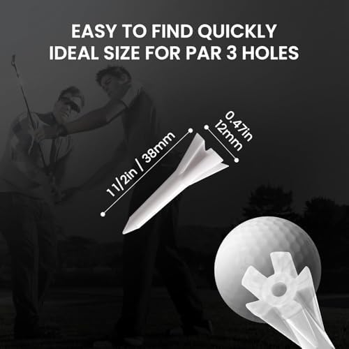 Golf Tees 5 Prong Design Plastic Short Golf Tees 1 1/2 Inch Bulk - Image 2