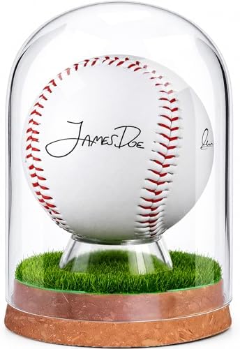 Real Glass Baseball Display Case, UV Dome by Giltiil