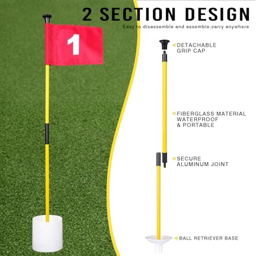 2 or 4 Set 3Ft Golf Flagstick Mini Putting Green Pin Flag - Image 3