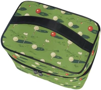 ALAZA White Red Golf Ball Green Makeup Bag - Image 3