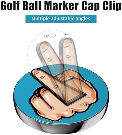 Premium Magnetic Middle Finger Golf Ball Marker Cap Clip Set - Image 2