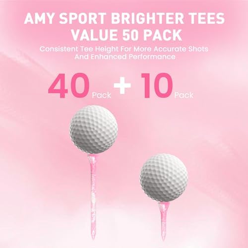 Amy Sport Golf Tees Wooden Stylish Painted 50 Pack - Image 2