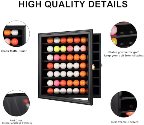 KCRasan 49 Golf Ball Display Case Lockable - Image 4