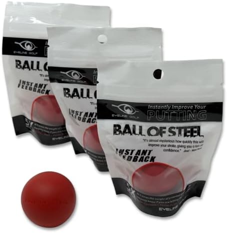 EyeLine Golf Weighted Heavy Putting Ball of Steel, Silicon Padding, Instant by EyelineGolf