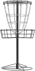 Yaheetech 12-Chain Portable Outdoor Steel Disc Golf Basket Practice Target by Yaheetech