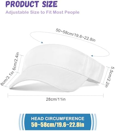 IYEBRAO 3 Pack Sun Visor Hat Sport Vintage Washed Adjustable Cotton Empty Top - Image 5