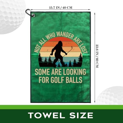 Funny Not All Who Wander are Lost Printed Golf Towel - Image 2