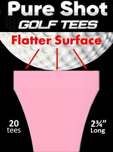 7 More Yards! Pure Shot Golf Tees 2-3/4" Long by Unknown