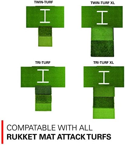 Rukket Tri-Turf Golf Hitting Mat Attack, Portable Driving, Training Aids - Image 4