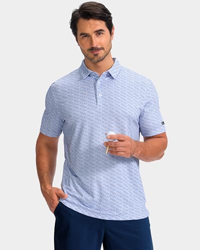 Obla Men's Golf Shirt Short Sleeve Dry Fit Collared Polo Shirts - Image 2