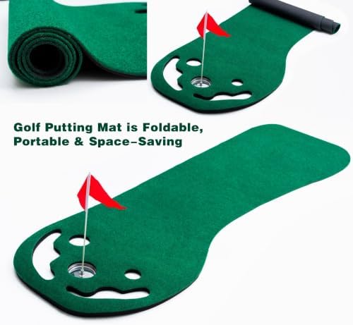YOUCZON Putting Green Indoor, Golf Putting Mat, Premium Crystal Velvet Surface - Image 5