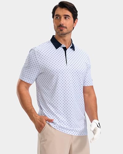 Obla Men's Golf Shirt Short Sleeve Dry Fit Collared Polo Shirts - Image 2