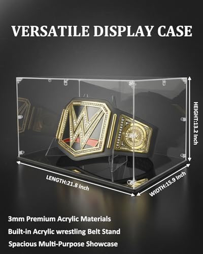 Acrylic Championship Belt Display Case – 3mm Clear Acrylic - Image 3