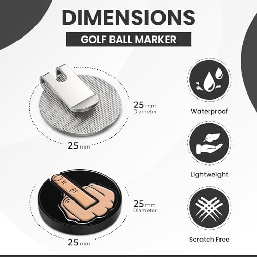 Ultimate Middle Finger Golf Ball Marker | Magnetic Hat Clip | Alignment Ball - Image 3