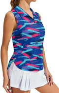 PINSPARK Golf Shirts for Women Sleeveless 1/4 Zip Tennis Polo by Pinspark