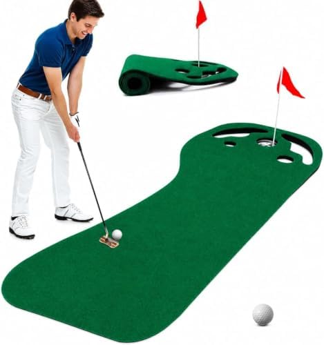 YOUCZON Putting Green Indoor, Golf Putting Mat, Premium Crystal Velvet Surface by YOUCZON