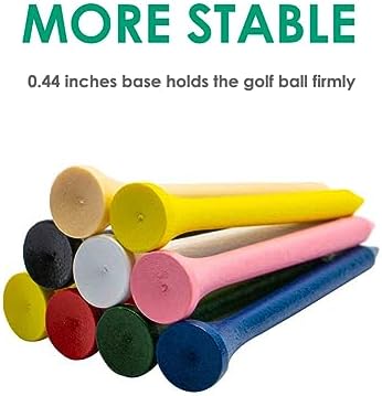 THIODOON Golf Tees Professional Natural Wood Golf Tees Pack of 100, Golfing - Image 6