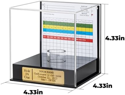 Personalized Golf Ball & Scorecard Display Case - Image 2