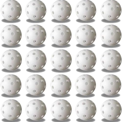 Practice Golf Balls, 25 Pack Plastic Airflow Hollow Golf Balls by FUNZON