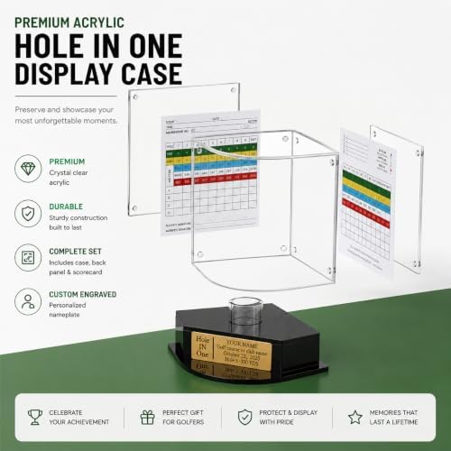 Personalized Hole in One Golf Ball Display Case - Image 3
