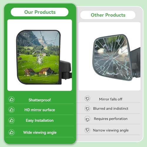 Golf Cart Side View Mirrors for EZGO Club Car Yamaha - Image 4