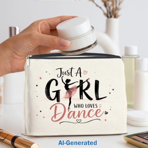 YeleY Dance Makeup Bag, Just A Girl Who Loves Dance Cosmetic Pouch - Image 6