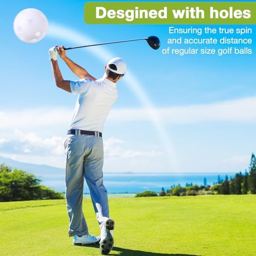 MiniInflat 80 Pcs Practice Golf Balls Plastic 42mm - Image 4