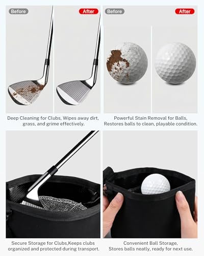 Golf Club Cleaner Bag with Microfiber Towel - Image 5