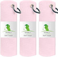 3 Pack 16"x16" Waffle Microfiber Golf Towels by VIVIDLY