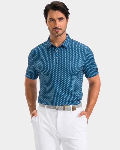 Obla Men's Golf Shirt Short Sleeve Dry Fit Collared Polo Shirts - Image 2