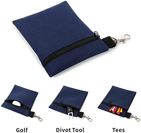 Golf Tee Pouch, 5.62 X 6.87 Inch Professional Zipper Golf Tee/Ball Pouch Bag - Image 5