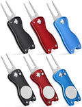GreenHaven 2-6 Pack Golf Divot Repair Tool Magnetic Ball Marker Foldable by GreenHaven